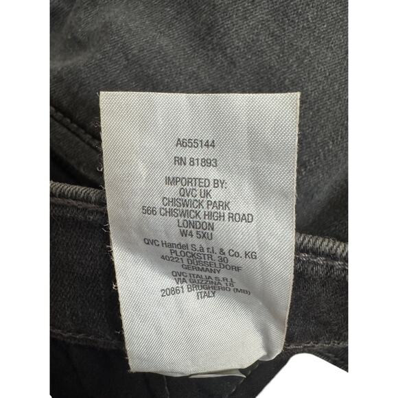 Denim & Co. Signature Regular Black Perfect Flex Trouser Jean Dark Grey Wash 18 - Picture 11 of 13